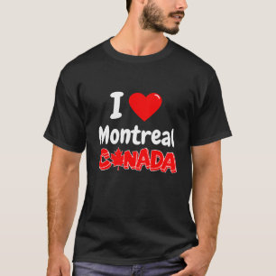 T-shirt J'aime Montréal Canada Ville de feuille d'érable V
