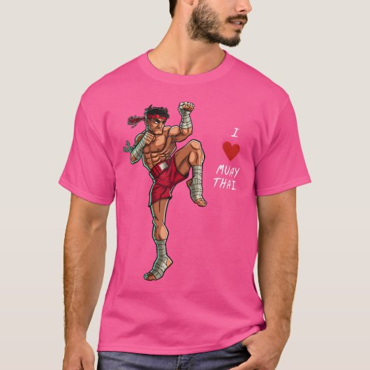 T-shirt J'Aime Muay Thai Pour (Devant)