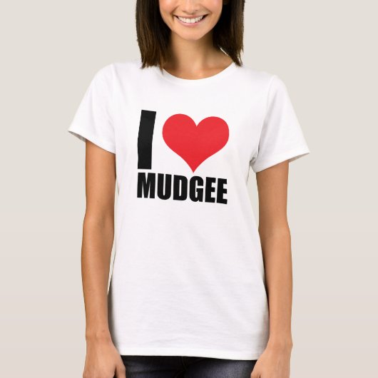 T-shirt J'aime Mudgee (Devant)