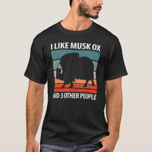T-shirt J'Aime Musk Ox Et 3 Autres Personnes