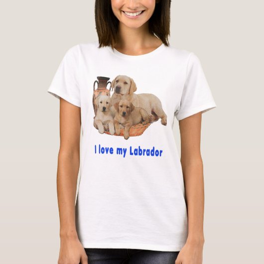 T-shirt J'aime My Labrador (Devant)