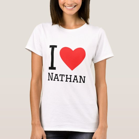 T-shirt J'aime Nathan (Devant)