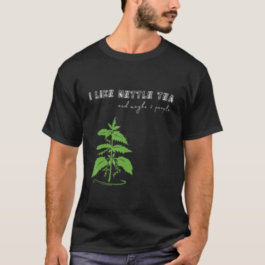 T-shirt J'aime NETTLE TEA et peut-être 2 personnes Herbali (Devant)