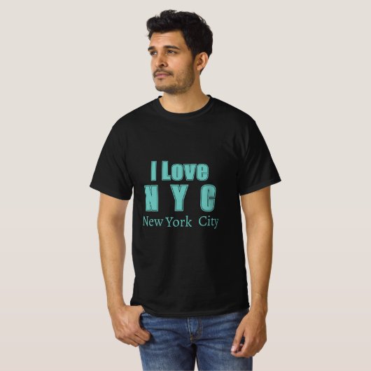T-shirt J'aime New York City Black (Devant entier)