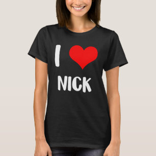T-shirt J'aime NICK valentine désolé dames gars coeur belo