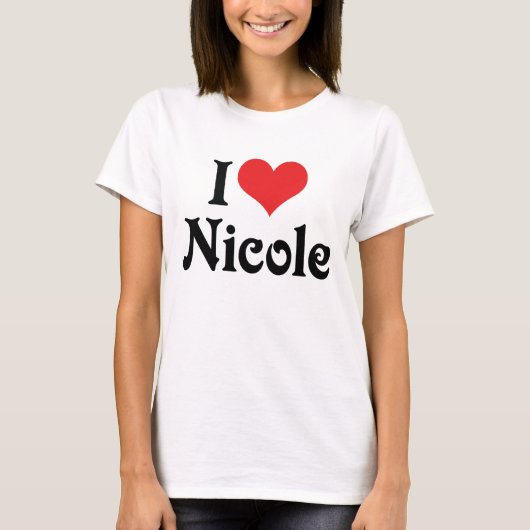T-shirt J'aime Nicole (Devant)