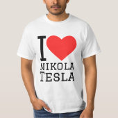 T-shirt J'aime Nikola Tesla (Devant)