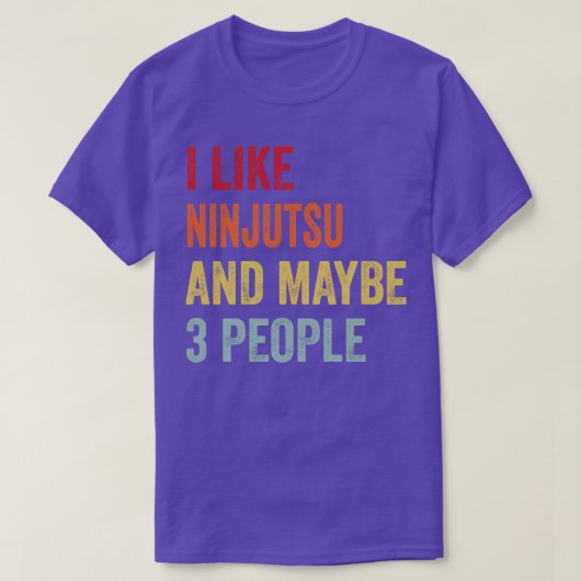 T-shirt J'Aime Ninjutsu Peut-Être 3 Personnes (Design devant)