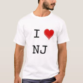 T-shirt J'aime NJ (Devant)