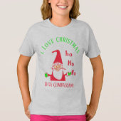 T-shirt J'Aime Noël Avec Compassion HoHoHo! (Devant)