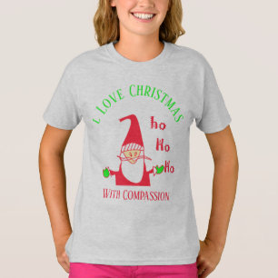 T-shirt J'Aime Noël Avec Compassion HoHoHo!