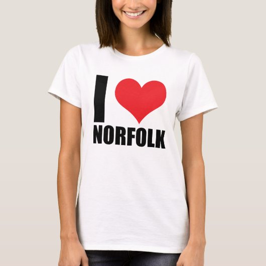 T-shirt J'aime Norfolk (Devant)