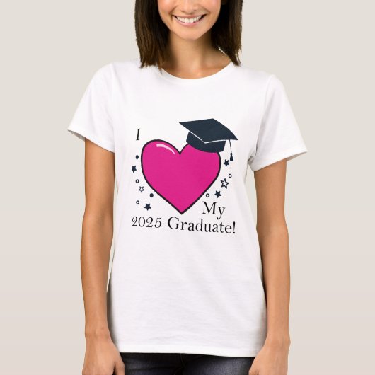 T-shirt J'aime notre diplômé (Devant)