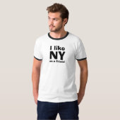 T-shirt J'aime NY, en tant qu'ami (Devant entier)