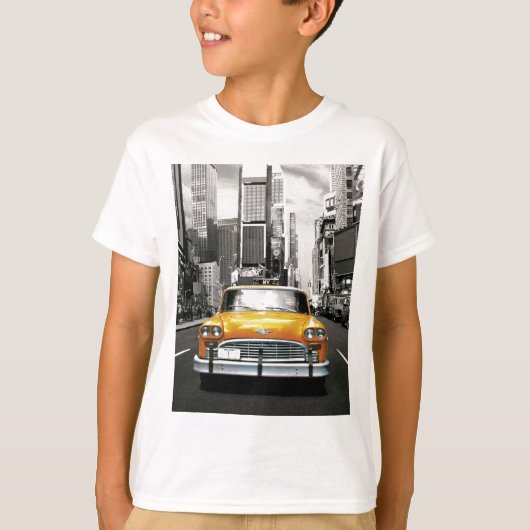 T-shirt J'aime NYC - taxi de New York (Devant)