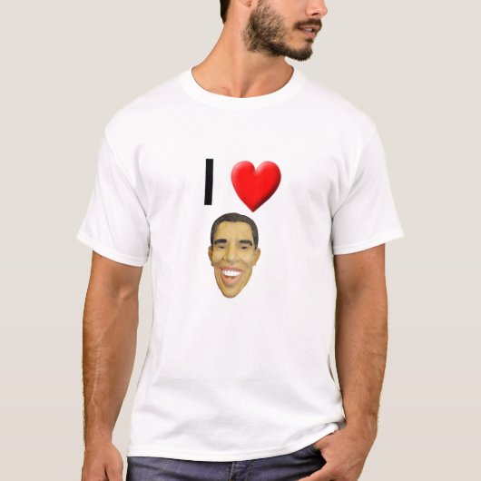T-SHIRT J'AIME OBAMA (Devant)