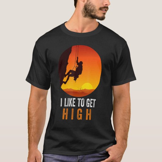 T-shirt J'Aime Obtenir High Rock Escalade Mountain Escalad (Devant)