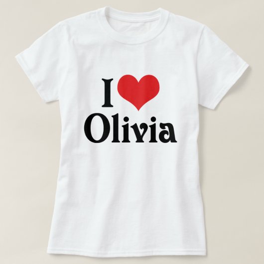 T-shirt J'aime Olivia (Design devant)