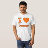 T-shirt J'aime Orange (Devant entier)