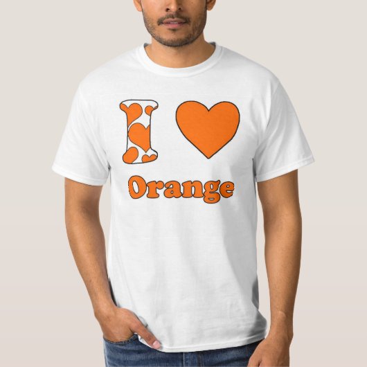 T-shirt J'aime Orange (Devant)
