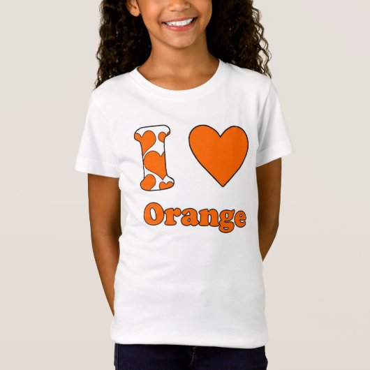 T-Shirt J'aime Orange (Devant)
