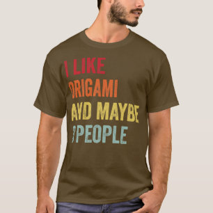 T-shirt J'Aime Origami Peut-Être 3 Personnes