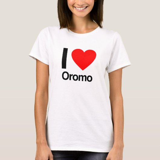 T-shirt j'aime oromo (Devant)