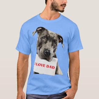 T-shirt J'aime papa Pitbull