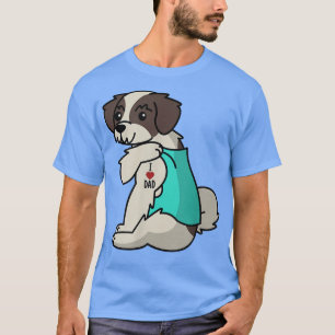 T-shirt J'Aime Papa Tattoo Shih Tzu Père Chien