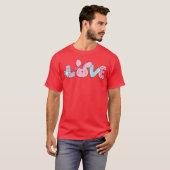 T-shirt J'aime Pâques rétro (Devant entier)