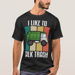 T-shirt J'Aime Parler Trash - Recycle Truck Lover Truck D
