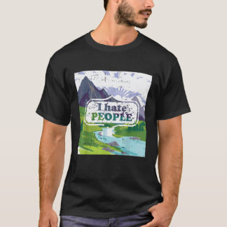 T-shirt J'aime pas les gens amusants Ny Nature Randonnée C