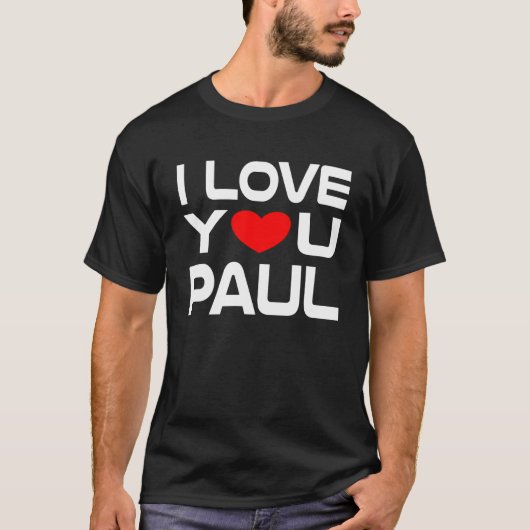 T-shirt J'aime Paul Red Heart pour dire Miel Je t'aime (Devant)