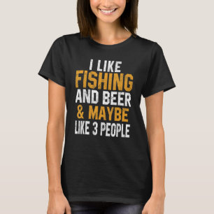 T-shirt J'Aime Pêcher Et Bière Flying Fisher Pêcheur