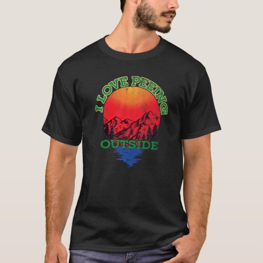 T-shirt J'Aime Peeing Extérieur, Sac À Dos, Camping, H (Devant)