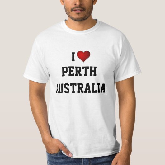 T-SHIRT J'AIME PERTH, AUSTRALIE (Devant)