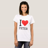 T-shirt J'aime peter (Devant entier)