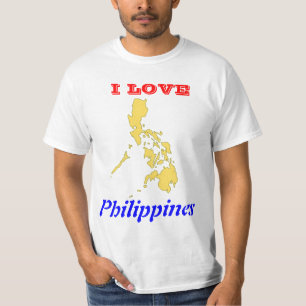 T-shirt J'aime Philippines avec la carte
