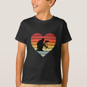 T-shirt J'aime photographier le coeur Vintage