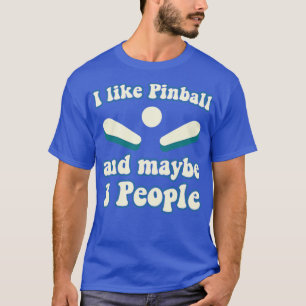 T-shirt J'aime Pinball et 3 Personnes Machines Arcade Funn