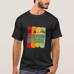 T-shirt J'Aime Pisser À L'Extérieur Du Camping
