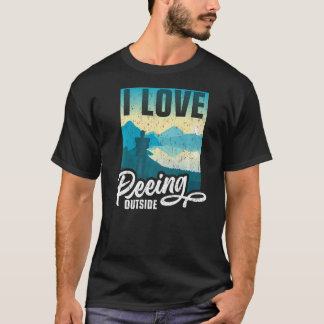 T-shirt J'Aime Pisser À L'Extérieur Randonnée Camping À L'