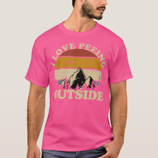 T-shirt J'Aime Pisser Dehors Extérieur Funny Camping Rando