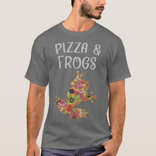 T-shirt J'aime Pizza et Grenouilles Drôle Frog Pizza Amate