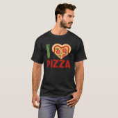 T-shirt J'aime Pizza tranche coeur forme nourriture pour f (Devant entier)