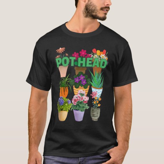 T-shirt J'aime plante POT HEAD (Devant)