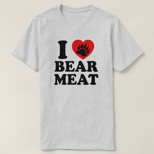 T-SHIRT J'AIME PORTER DE LA VIANDE. (Design devant)