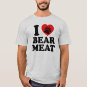 T-SHIRT J'AIME PORTER DE LA VIANDE. (Devant)