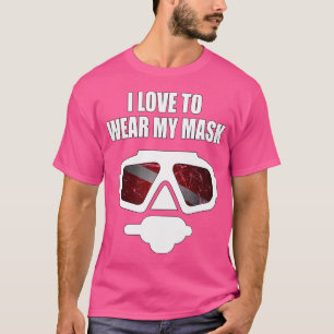 T-shirt J'Aime Porter Mon Masque Plongeurs Et Plongée Sous