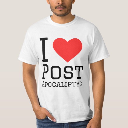T-shirt J'aime post apocalyptique (Devant)